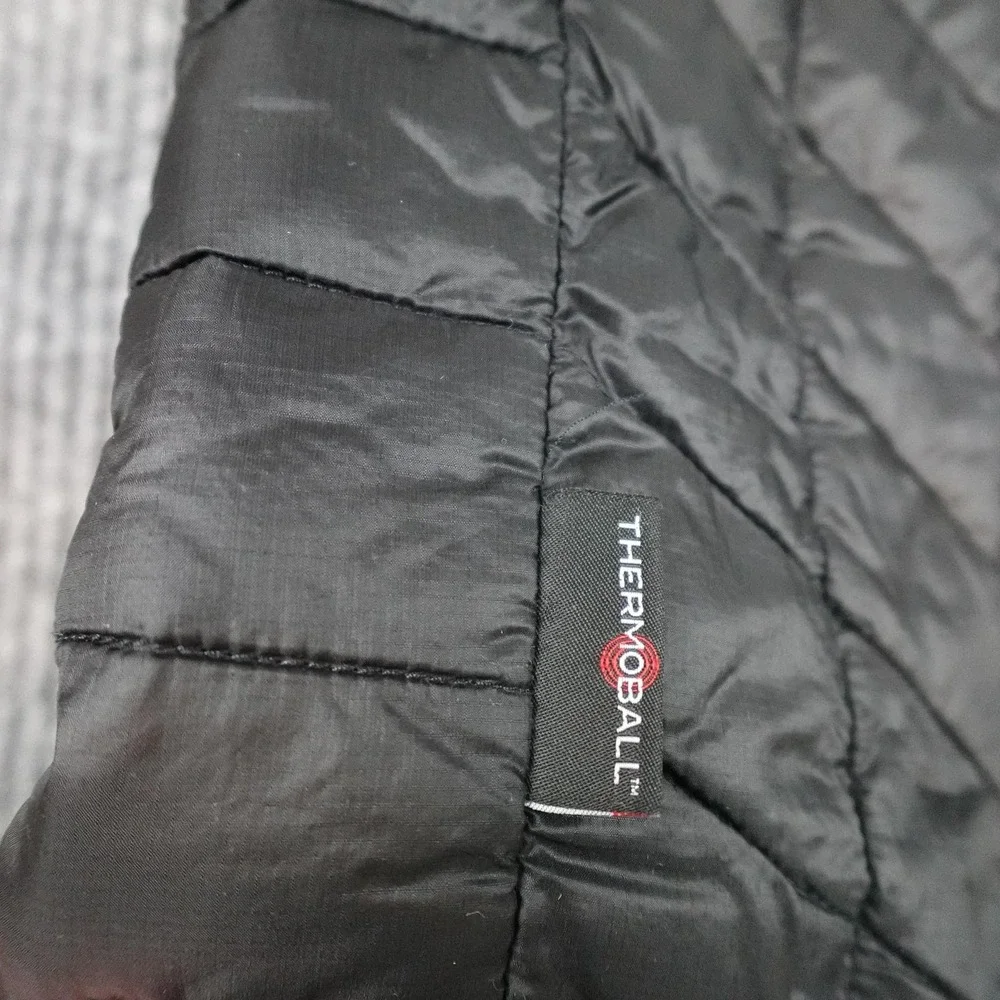 North Face Thermoball Jacket Mens Large Black Quilted Puffer Zip Insulated